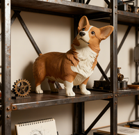 Statue de Cocker Spaniel personnalisée OEM de Offre Spéciale, résine peinte à la main, décor de jardin extérieur pour chemin de villa, sculpture de chien
