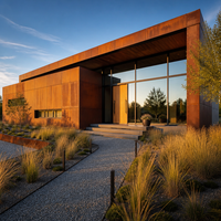 Tôle en acier Corten 2-3 mm ASTM A588 A242, tôle d'acier résistante aux intempéries pour aménagement paysager, bardage, façade de bâtiment extérieur, taille personnalisée