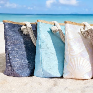 Sac fourre-tout scintillant prêt pour la plage, grande capacité, poignée en corde, sac de voyage imperméable - Product Image 2