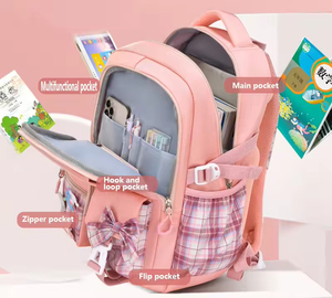 Custom Bag logo Primary Kids Leisure Fashionable Teenagers <b>Student</b> Schoolbag <b>Backpack</b> Girl School Sac a dos Scolair - Product Image 4