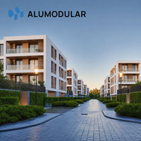 Maison d'hôtes modulaire préfabriquée en aluminium et acier sur mesure avec chambre et bureau - Solution clé en main moderne pour hôtels, complexes hôteliers et maisons - Fabriquée en usine