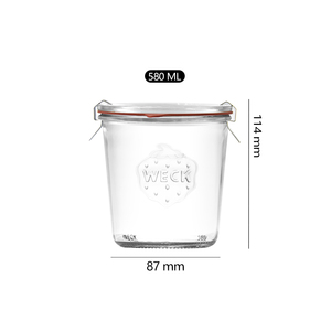 Venta al por mayor 580ML Herméticos <span class=keywords><strong>Frascos</strong></span> de almacenamiento de vidrio de cocina <span class=keywords><strong>Frascos</strong></span> <span class=keywords><strong>Weck</strong></span> Vacío con tapa de sellado de clip - Product Image 2