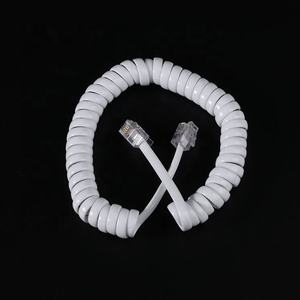 1M 2m 3M resorte en <span class=keywords><strong>espiral</strong></span> RJ9 4P4C RJ11 negro blanco <span class=keywords><strong>espiral</strong></span> plano Cat3 <span class=keywords><strong>cable</strong></span> de teléfono ADSL - Product Image 4