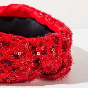 الأكثر مبيعًا على الموضة ربطة رأس ذات حافة واسعة حلوة ومتعددة الاستخدامات مع ترتر ملون لامع لإكسسوارات الشعر النسائية - Product Image 6