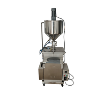 Machine de remplissage pneumatique verticale semi-automatique à haute viscosité, manuelle, à une buse, pour yaourt, bière, confiture, eau, huile, sachets de thé