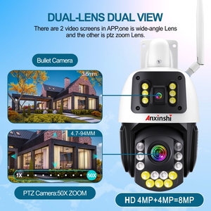 50XZOOM 4K 4G <span class=keywords><strong>Solar</strong></span> Ptz 스마트 카메라 듀얼 렌즈 듀얼 스크린 지원 양방향 대화 휴머노이드 감지 Icsee 앱 - Product Image 6