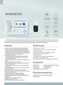 Espirómetro portátil para pruebas de función pulmonar <span class=keywords><strong>FVC</strong></span>, VC, MVV con pantalla táctil de 7 pulgadas e impresora térmica - Product Image 4