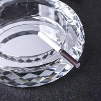 Cendrier en cristal promotionnel avec logo personnalisé, porte-cigarettes en verre imprimé en couleur pour entreprises