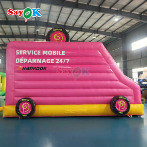 Sayok บ้านเป่าลมรูปรถเด้งดึ๋งสำหรับเด็กสีชมพูขนาดใหญ่ - Product Image 2