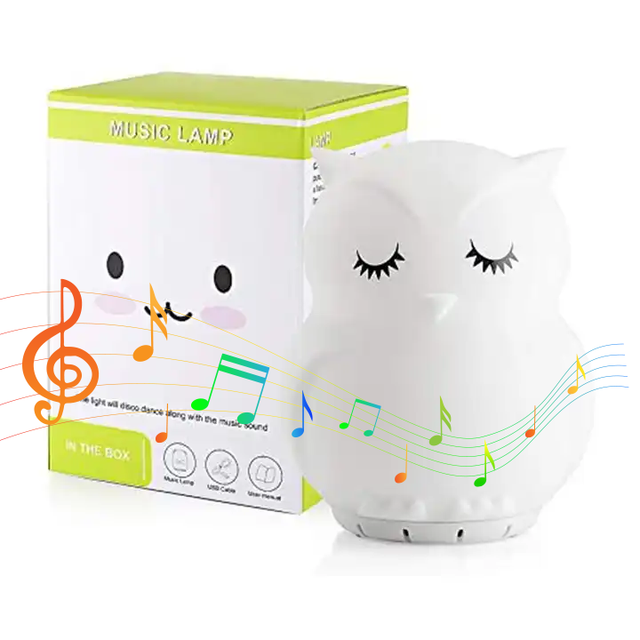 2025 New Portable Small Music Speaker Led USB Night Lamp Bedroom Cute Cartoon Animal Music Speaker With Light