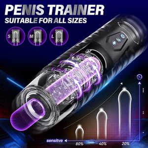 BLACK KNIGHT HandsFree Pocket Pussy Automatischer Männlicher <span class=keywords><strong>Masturbator</strong></span> mit Stoß- und Rotationsfunktion und Saugnapf - Product Image 5