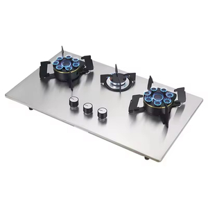 Table de cuisson à gaz moderne, nouvelle conception, brûleur rabattable, plaque de cuisson intelligente en acier inoxydable, 3 brûleurs, cuisinière à gaz de cuisine - Product Image 1