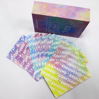 Jeu de cartes personnalisable et écologique de 52 cartes avec logo de marque privée, impression personnalisée, jeu de cartes d'affirmation pour enfants