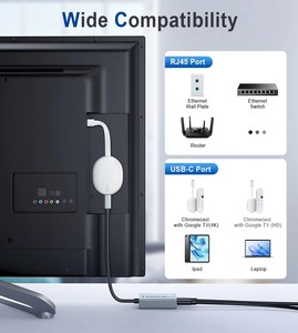Adaptador USB C a Ethernet de 1000 Mbps, Adaptador de Red Gigabit con Cable Tipo C a RJ45 para <span class=keywords><strong>Chromecast</strong></span> con Google TV y MacBook - Product Image 6