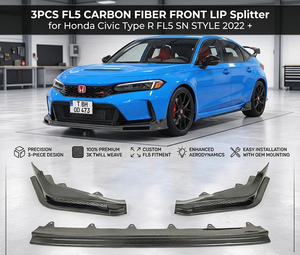 3PCS Fl5 Spoiler avant en fibre de carbone pour <span class=keywords><strong>Honda</strong></span> <span class=keywords><strong>Civic</strong></span> <span class=keywords><strong>Type</strong></span> <span class=keywords><strong>R</strong></span> FL5 Style SPN, séparateur de spoiler avant <span class=keywords><strong>2022</strong></span>+ - Product Image 3