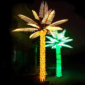 Coconut Palm Tree LED <strong>Lighted</strong> <strong>Outdoor</strong> Christmas Event Decorations Waterproof <strong>String</strong> Style Warm White Red Green Emitting Colors - Product Image 4