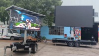 Remorque publicitaire mobile à LED EF15 P3 P4 P5 P6 P8, vente chaude 2025, affichage mobile sur remorque, véhicule à LED mobile