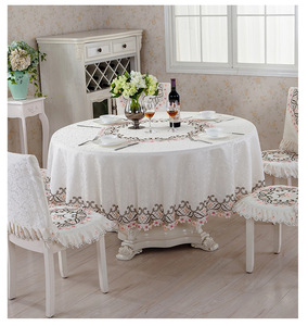 <span class=keywords><strong>Tovaglia</strong></span> ricamata in pizzo per la casa <span class=keywords><strong>elegante</strong></span> festa di nozze di natale copri tavolo e sedia per occasioni speciali - Product Image 5