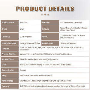 Matt woodgrain furniture fornitori di pellicole in <span class=keywords><strong>pvc</strong></span> mobili produttori di pellicole in <span class=keywords><strong>pvc</strong></span> fornitori pellicola decorativa/lamina a membrana in <span class=keywords><strong>pvc</strong></span> in legno - Product Image 3