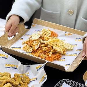 Plateau de service en papier, papier d'emballage pour sandwichs, papier jetable absorbant l'huile, papier de cuisson anti-huile, papier pour pain, gâteau, hamburger - Product Image 3