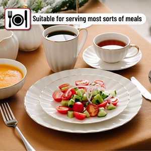 <span class=keywords><strong>Vajilla</strong></span> personalizada, plato <span class=keywords><strong>de</strong></span> aperitivo para el almuerzo, platos <span class=keywords><strong>de</strong></span> postre para servir pan, plato <span class=keywords><strong>de</strong></span> porcelana <span class=keywords><strong>blanca</strong></span> <span class=keywords><strong>con</strong></span> ribete dorado - Product Image 5