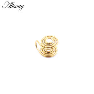 Alisouy, 2 uds., <span class=keywords><strong>espiral</strong></span> <span class=keywords><strong>de</strong></span> acero inoxidable, sin <span class=keywords><strong>labio</strong></span> perforado, Labret, anillos <span class=keywords><strong>para</strong></span> tabique nasal, Clip, cartílago, hélice, pendientes <span class=keywords><strong>para</strong></span> trago, joyería <span class=keywords><strong>para</strong></span> el cuerpo - Product Image 4