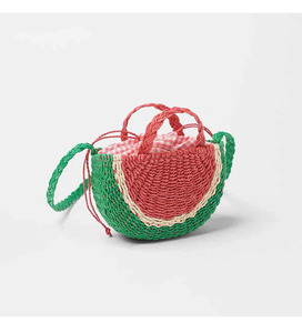 2024 <strong>Fruit</strong> Bag Watermelon Straw Handbag Female Handbags Cute Beach <strong>Tote</strong> Bag Crossbody Bag - Product Image 2
