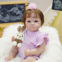 Muñecas Bebé Reborn Realistas de 20 Pulgadas, Personalizadas, en Stock, con Piel Pintada en 3D, de Silicona, Vinilo y Algodón, para Recién Nacidos