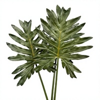 Daun Kura-kura Simulasi Hujan Musim Semi, Daun Cattail Hijau, Daun Bunga Matahari Besar 30-100cm, Cokelat, Perlengkapan Fotografi untuk Dekorasi Pernikahan dan Rumah