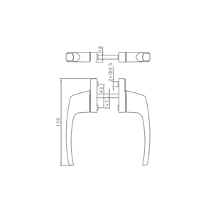 Accessori per Finestre e Porte in <span class=keywords><strong>PVC</strong></span> - Maniglia per <span class=keywords><strong>Porta</strong></span> a Doppia Faccia con <span class=keywords><strong>Serratura</strong></span> e Chiave - Product Image 2