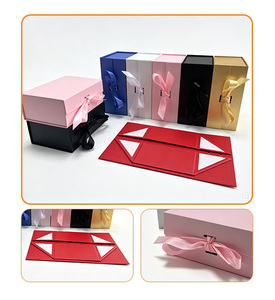 EVERWIN Premium Rigid Paperboard Gift Boxes Rectangle Ivory Board With Ribbon High-End Packaging For Gift Craft Custom Logo - Product Image 6