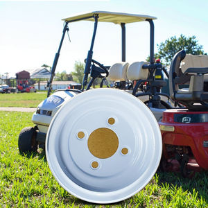 Nouvelle <span class=keywords><strong>roue</strong></span> de chariot de golf en acier blanc thermolaqué sur mesure 8x7 avec motif de boulons 5x114,3 mm pour Club Car EZGO certifiée DOT/TUV - Product Image 4