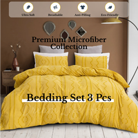 Ensemble de housse de couette élégante à découpes et rayures en jacquard ondulé - Style minimaliste moderne ultra-doux - 100% polyester certifié OEKO-TEX