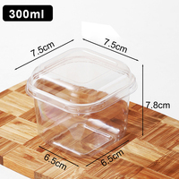 Contenitore Quadrato Grande per Tiramisù in PET, Scatola Trasparente per Dolci e Dessert