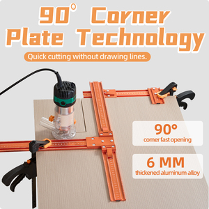 Imbot tự làm cắt gỗ hướng dẫn định vị chính xác Hợp kim nhôm công cụ phần cứng với backer hỗ trợ cai trị tùy chỉnh tùy chọn OEM - Product Image 6