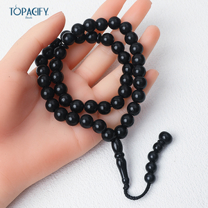 Nuovo Arrivo: <span class=keywords><strong>Rosario</strong></span> in Ambra, Perle in Pietra Naturale da 10mm, Bracciale di Preghiera Musulmano, Collana Religiosa con 45 Perle per Uomo - Product Image 5