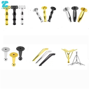 Pieds de canapé décoratifs en métal robuste, pieds de remplacement modernes pour meubles, or, noir, chrome, pour canapé, hôtel et usage extérieur - Product Image 2