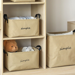 Sac fourre-tout <span class=keywords><strong>en</strong></span> lin pour rangement domestique avec poignées <span class=keywords><strong>en</strong></span> PU, grande capacité pour le linge et les courses, logo personnalisé pour les grossistes - Product Image 4