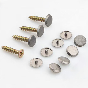 Capuchons de vis autotaraudeuses en plastique ABS, couvercles décoratifs à tête plate Phillips pour quincaillerie de meubles, accessoires pour portes d'armoires - Product Image 1