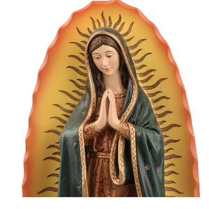 Produk Stok Patung Religius Katolik Resin Kristen Bunda Maria dari Guadalupe 26cmH Patung Bunda Maria dari Guadalupe - Product Image 4
