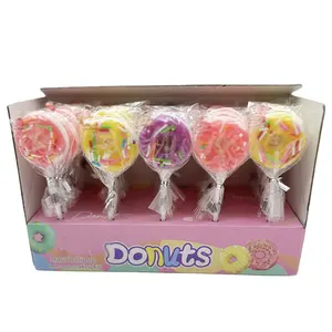 बिक्री के लिए हलाल ओईएम के साथ डोनट्स आकार के रंगीन स्नैक्स कन्फेक्शनरी उत्पाद 4डी कैंडी मीठा