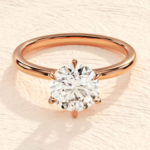Anillo de Compromiso MaiYi de 6 Puntas, Plata 925/Oro Sólido de 14k, Anillo Solitario de Moissanita de 3 Quilates para Boda - Product Image 3