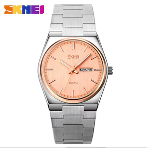 Skmei jam tangan kuarsa untuk pria, arloji asli mewah 9288, jam tangan bisnis modis bahan baja tahan karat untuk pria - Product Image 4