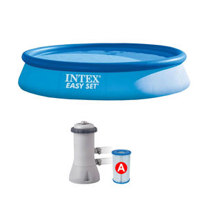Piscine hors sol ronde <span class=keywords><strong>INTEX</strong></span> 28142 15 en 1, 396 cm, 13 pieds, avec matériau en PVC et ensemble de <span class=keywords><strong>pompe</strong></span> 220 V - Product Image 1
