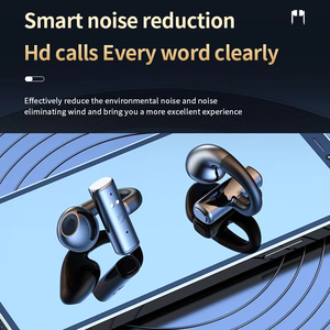 Headset Earphone nirkabel JR03, klip OW bisnis luar ruangan olahraga tampilan LED HiFi Stereo tahan air Bluetooth tulang konduksi