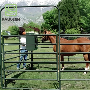 Clôtures métalliques réglables amovibles Panneaux de clôture de ferme équestre Clôture de rail de ranch Panneaux de bétail galvanisés - Product Image 1