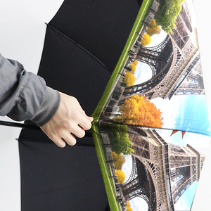 Parapluies de golf en pongé avec logo personnalisé, cadeaux d'affaires, vente en gros, commande en gros, grande protection contre la pluie, promotionnels, haute qualité - Product Image 2