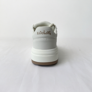 Baskets à plateforme grises claires à motif dessin animé, lacets, semelle épaisse en TPU, style rétro, chaussures de marche décontractées et élégantes - Product Image 3