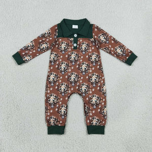 Vêtements pour bébés garçons, combinaison à manches longues avec boutons camouflage cerf - Product Image 1