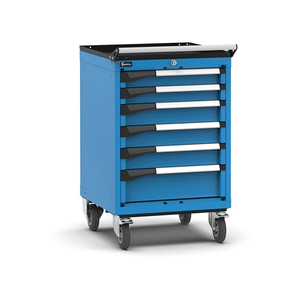Fami Master chariot à outils avec 6 tiroirs pour matériaux universels, bleu, 561x573x922mm - Product Image 1